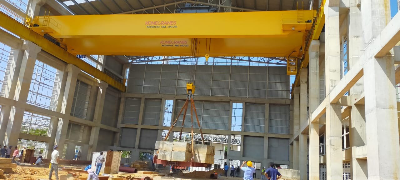 Engineer inspecting dust extraction system
